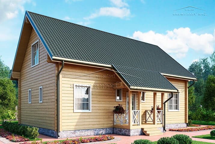 Проект красивого дома из бруса "ДH-175" | 175 м² — изображение 1