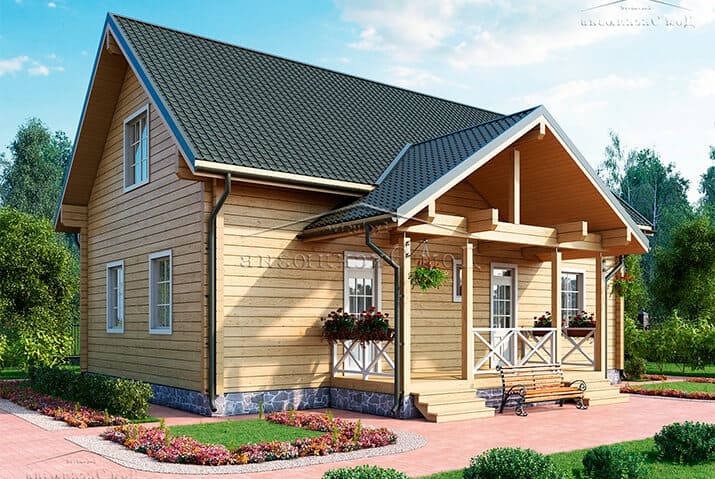 Проект красивого дома из бруса "ДH-175" | 175 м² — изображение 2