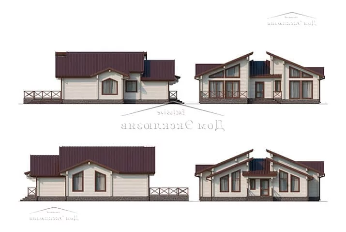 Проект вместительного дома из бруса с террасой "ДH-249" | 248 м² — изображение 5