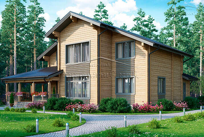 Проект высокого дома из бруса "ДH-339" | 338 м² — изображение 2