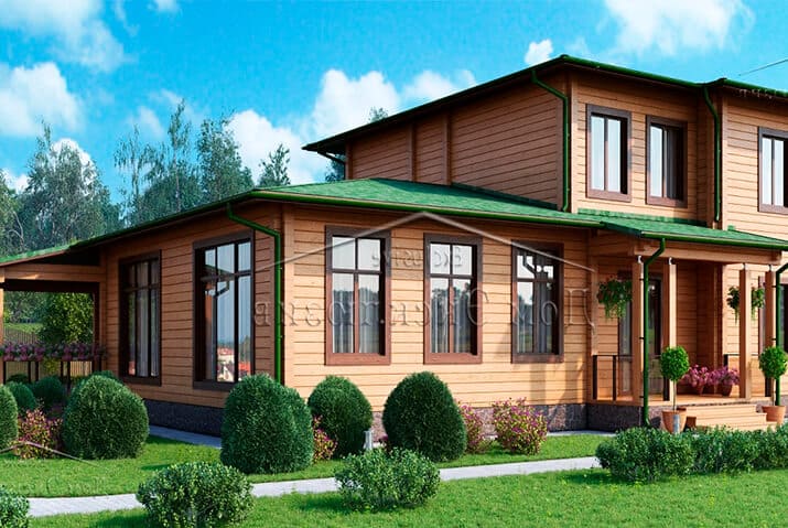 Проект крупных дома из бруса "ДH-558" | 557 м² — изображение 1