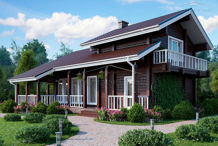 Проект вместительного дома из бруса "ДH-176" | 176 м² — изображение 1