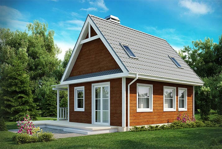 Проект загородного дома из блоков "Z39" | 84 м² — изображение 1
