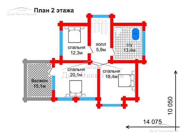 Проект недорогого дома из бруса "БН-2232" | 222 м² — изображение 5